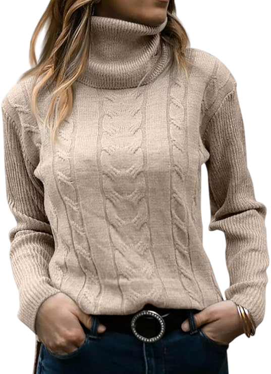 Chelsea and Theodore Womens' Turtleneck Long Sleeve Sweaters
